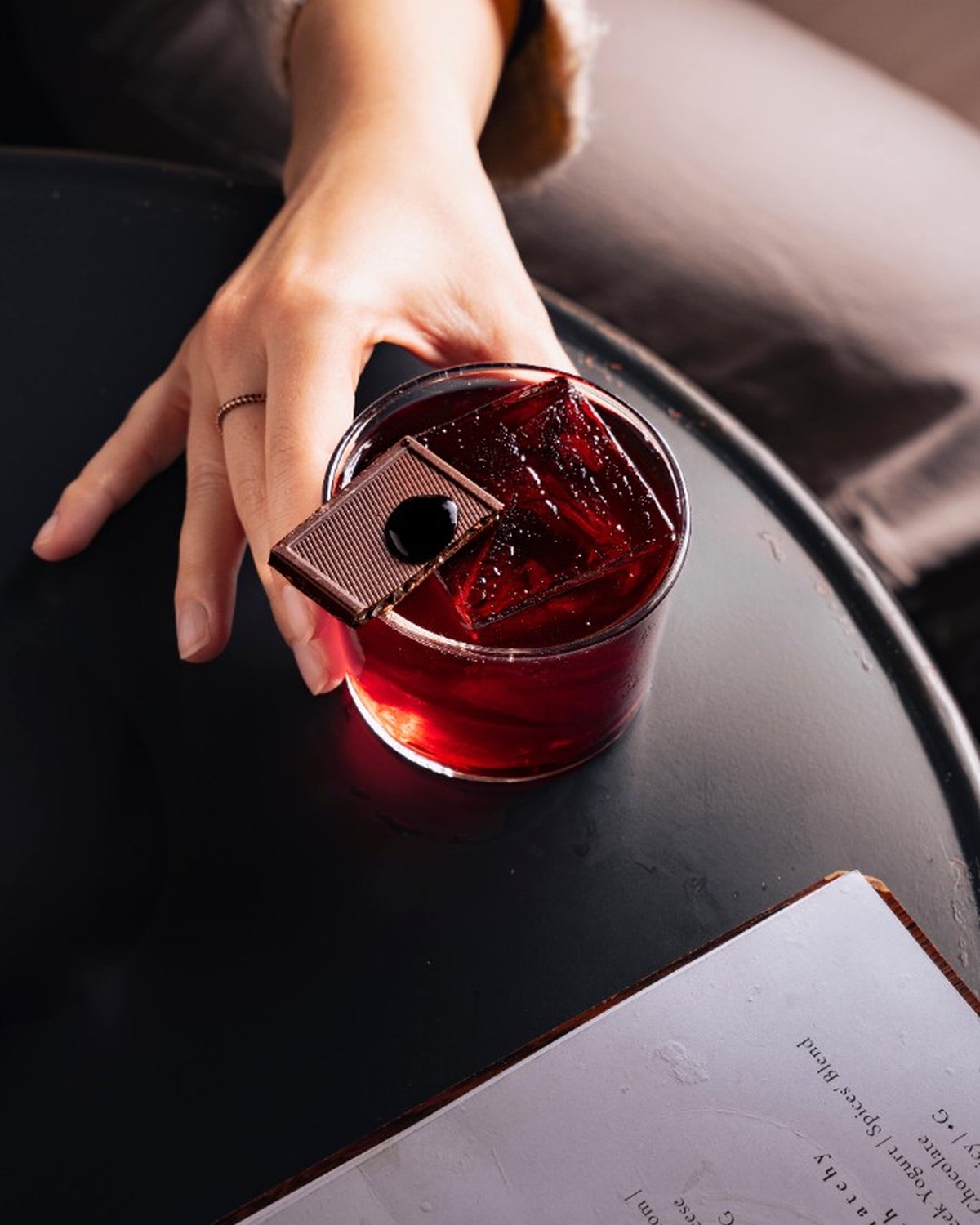 A red cocktail at Saint George